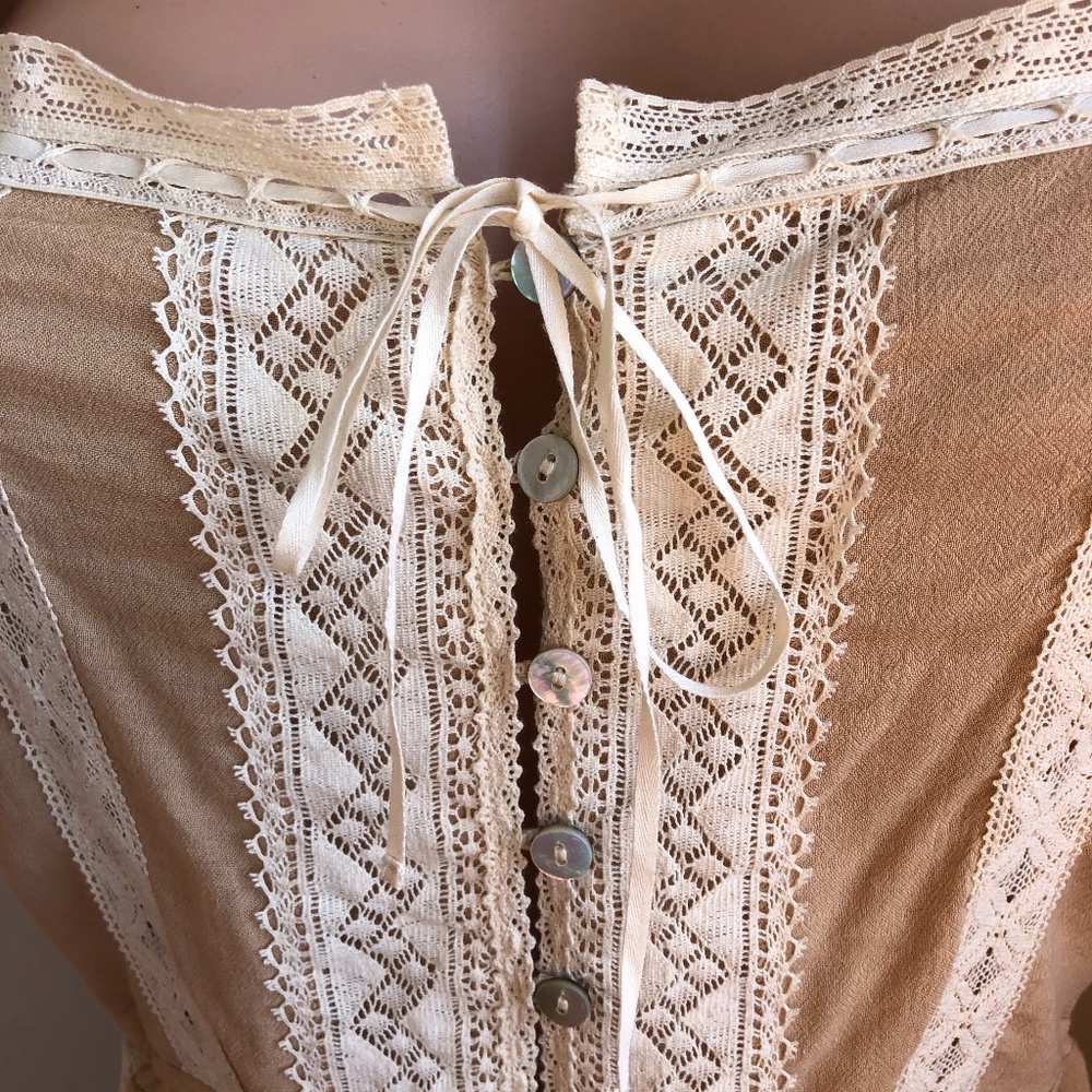 (SOLD) Spell Cinder Midi Dress in Nude ~ S - Picture 6 of 10